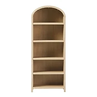 Coastal Arched Modern Open Shelf Bookcase