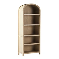 Coastal Arched Modern Open Shelf Bookcase