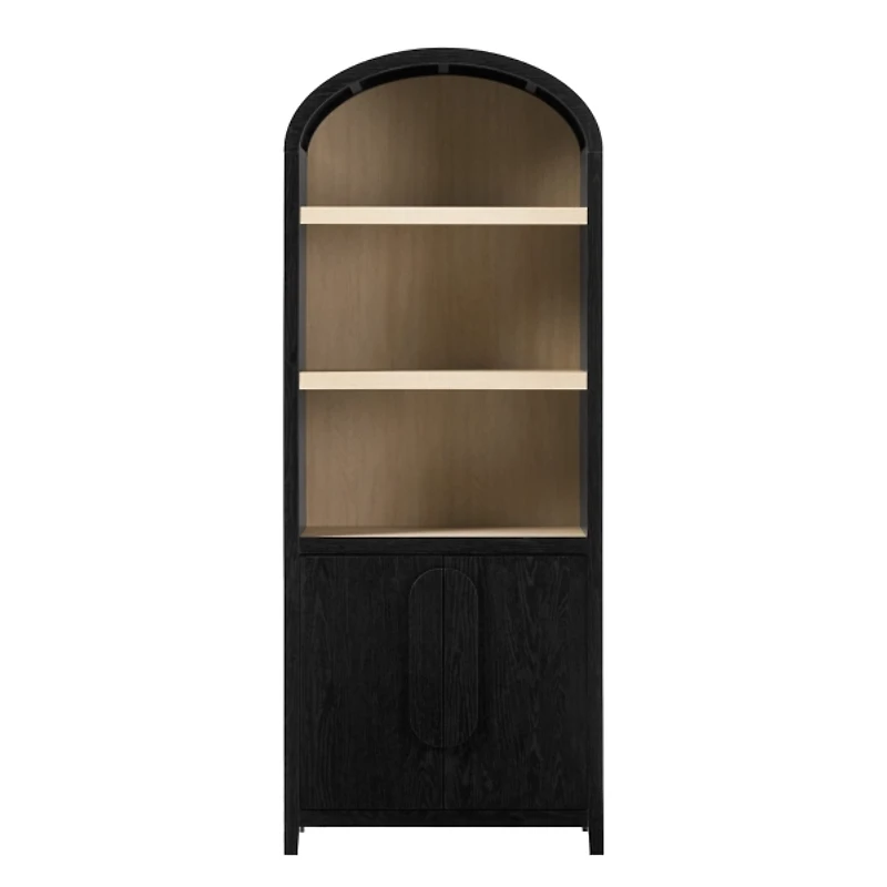 Black Arched Modern Chantelle Bookcase