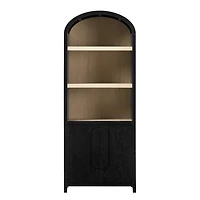 Black Arched Modern Chantelle Bookcase