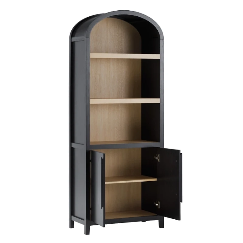 Black Arched Modern Chantelle Bookcase