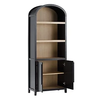 Black Arched Modern Chantelle Bookcase