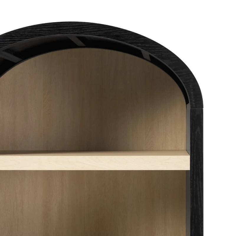 Black Arched Modern Chantelle Bookcase