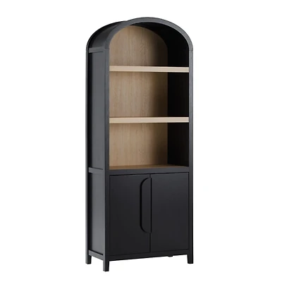 Black Arched Modern Chantelle Bookcase