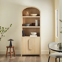 Coastal Arched Modern Chantelle Bookcase