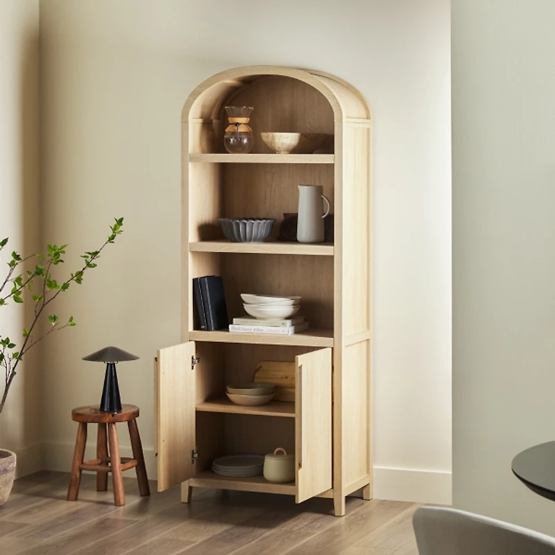 Coastal Arched Modern Chantelle Bookcase