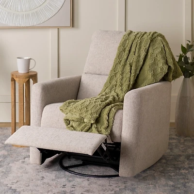 Stone Upholstered Conner Swivel Recliner