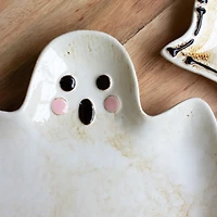 Boo Ghost Ceramic Platters, Set of 2