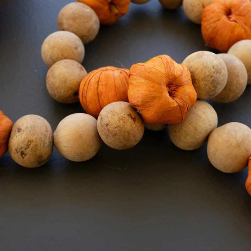 Beaded Pumpkin Garland