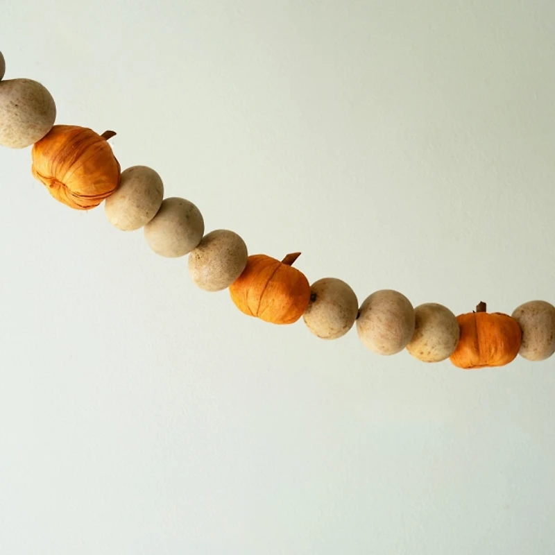 Beaded Pumpkin Garland