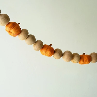 Beaded Pumpkin Garland