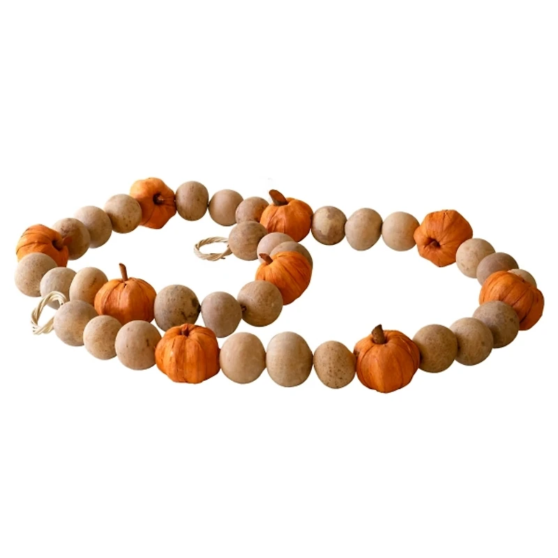 Beaded Pumpkin Garland