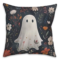 Floral Ghost Throw Pillow