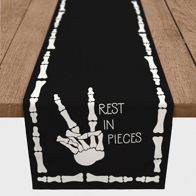 Rest in Pieces Halloween Table Runner, 90 in.