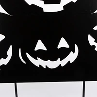 Black Metal Jack O Lantern Halloween Yard Stake
