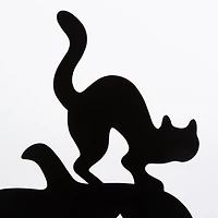 Black Metal Jack O Lantern Halloween Yard Stake