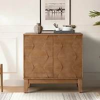 Natural Geometric Mabel 2-Door Cabinet