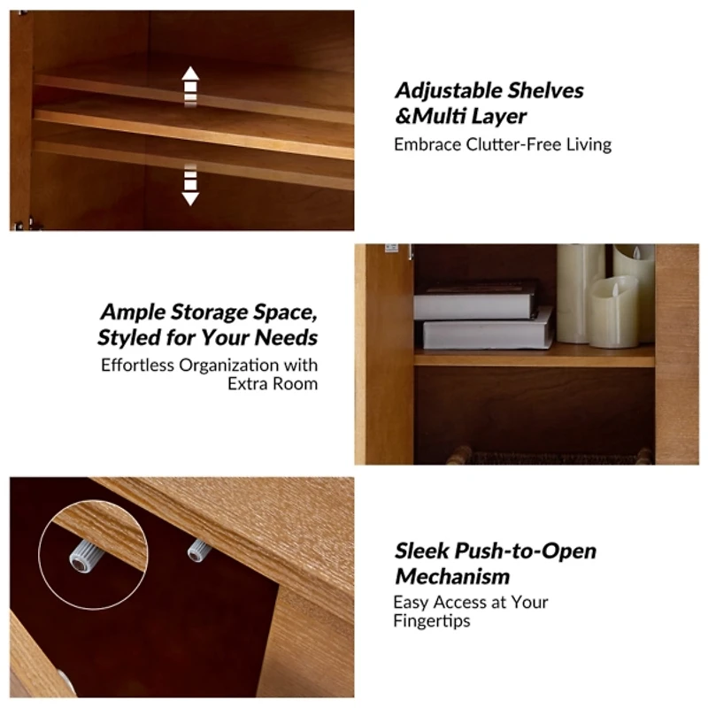 Natural Geometric Mabel 2-Door Cabinet