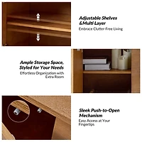 Natural Geometric Mabel 2-Door Cabinet