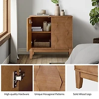 Natural Geometric Mabel 2-Door Cabinet