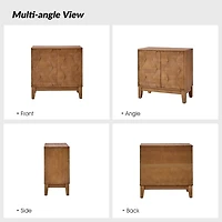 Natural Geometric Mabel 2-Door Cabinet