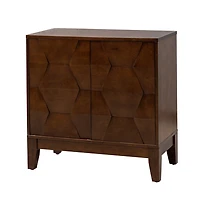 Walnut Geometric Mabel 2-Door Cabinet
