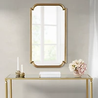 Gold Adelaide Scalloped Rectangular Wall Mirror