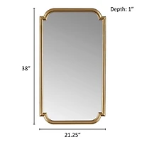 Gold Adelaide Scalloped Rectangular Wall Mirror