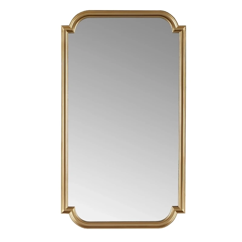Gold Adelaide Scalloped Rectangular Wall Mirror