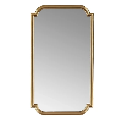 Gold Adelaide Scalloped Rectangular Wall Mirror
