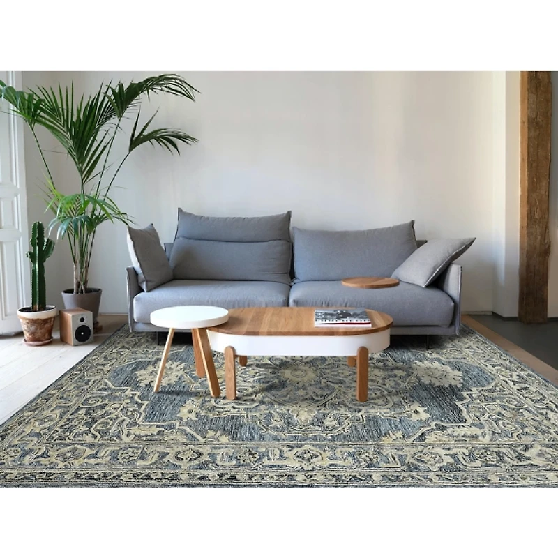 Nucia Denim Blue Hand-Tufted Area Rug, 8x10