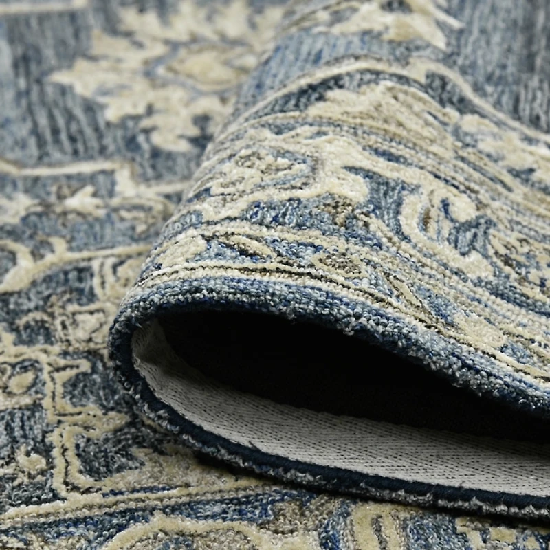 Nucia Denim Blue Hand-Tufted Area Rug, 8x10