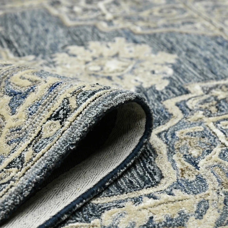 Nucia Denim Blue Hand-Tufted Area Rug, 8x10