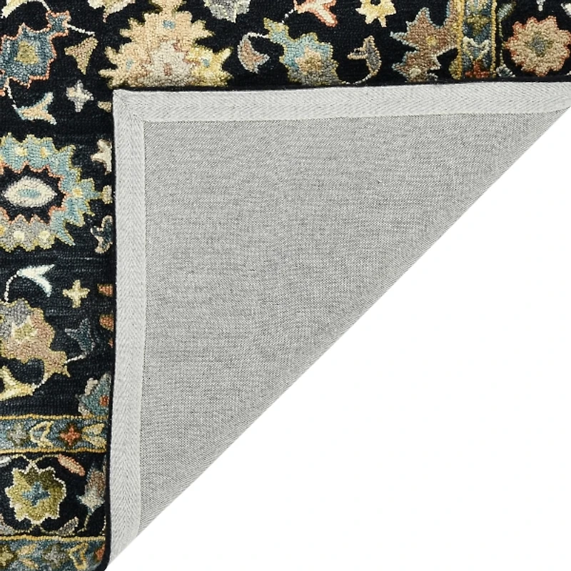 Jackson Black Hand-Tufted Area Rug, 5x7