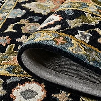 Jackson Black Hand-Tufted Area Rug, 5x7