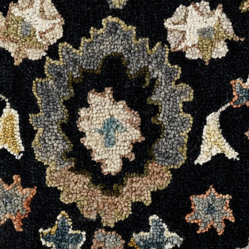 Jackson Black Hand-Tufted Area Rug, 5x7