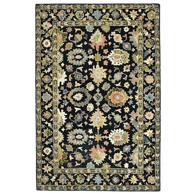 Jackson Black Hand-Tufted Area Rug, 5x7