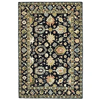 Jackson Black Hand-Tufted Area Rug, 5x7