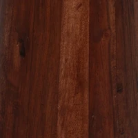 Brown Acacia Wood Pedestal Accent Table