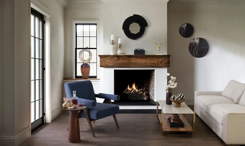 Brown Acacia Wood Pedestal Accent Table