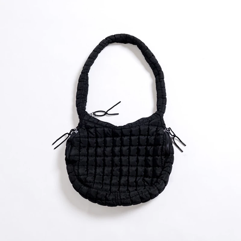 Black Puffy Tote Bag