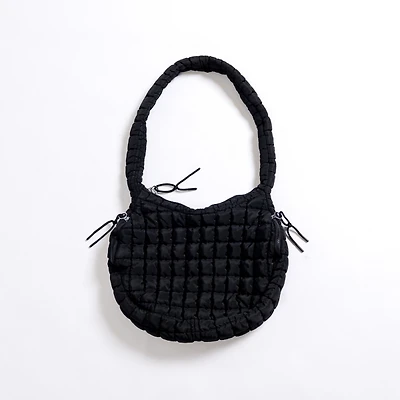 Black Puffy Tote Bag