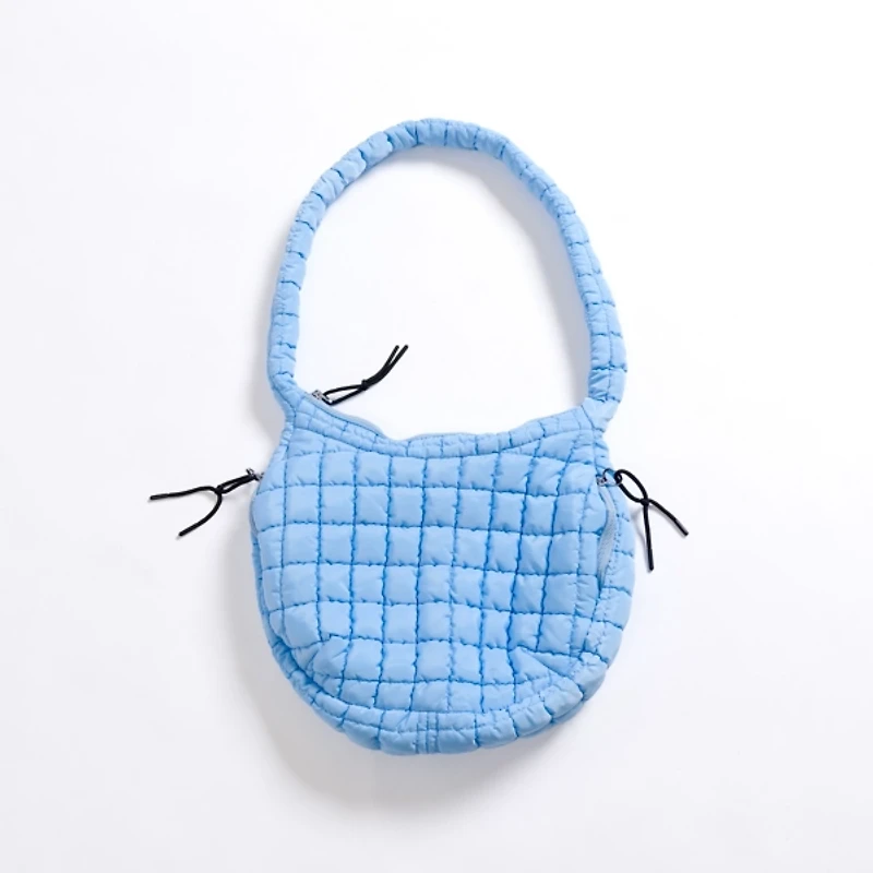 Light Blue Puffy Tote Bag