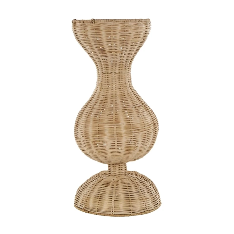 Natural Rattan Hourglass Vase