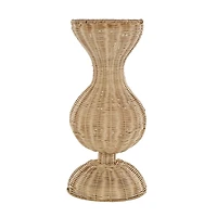 Natural Rattan Hourglass Vase