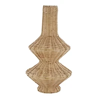 Natural Rattan Hourglass Vase