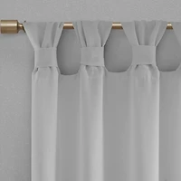 Gray Rosette Tab Top Curtain Panel, 95 in.