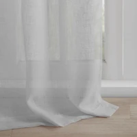Gray Rosette Tab Top Curtain Panel, 95 in.