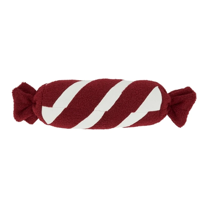 Red and White Candy Roll Pillow