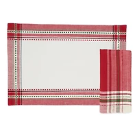 Christmas Plaid 8-pc. Placemat & Napkin Set